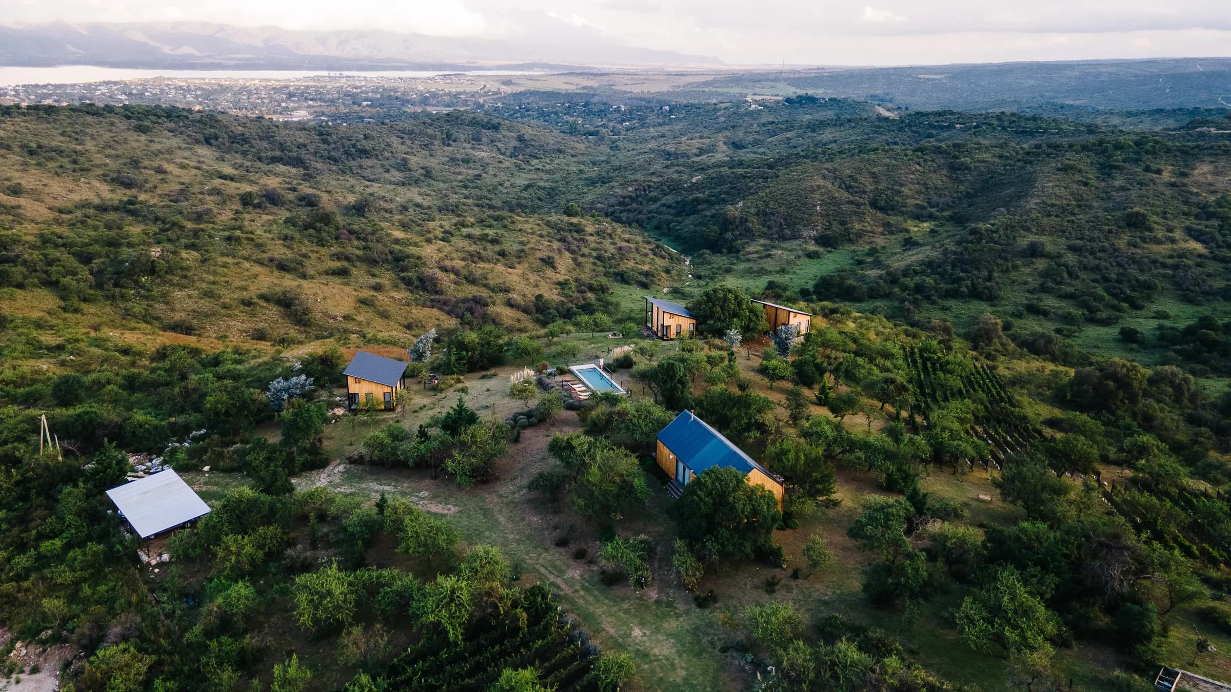 Vista aérea de Finca Granero, donde está Casa Granero